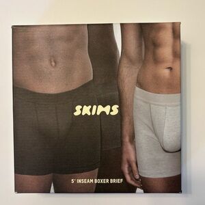 SKIMS NWT Men's Cotton 3-Pack Boxer Briefs - Onyx
